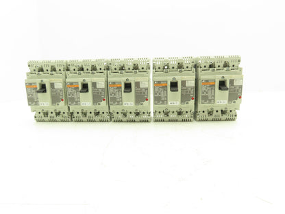 Fuji Electric BW50RAGU-3P005 3-Pole Auto Circuit Breaker 5A 500V 3Ph Lot of 5