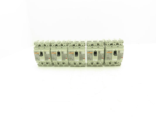 Fuji Electric BW50RAGU-3P005 3-Pole Auto Circuit Breaker 5A 500V 3Ph Lot of 5