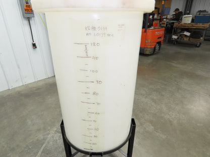 Chem Tainer TC1829CA-MCM Poly Plastic Chemical Tank 30 Gallon Lid Metal Stand