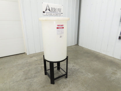 Chem Tainer TC1829CA-MCM Poly Plastic Chemical Tank 30 Gallon Lid Metal Stand