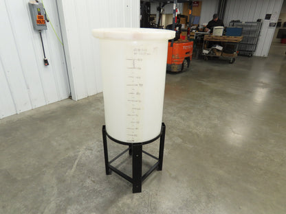 Chem Tainer TC1829CA-MCM Poly Plastic Chemical Tank 30 Gallon Lid Metal Stand