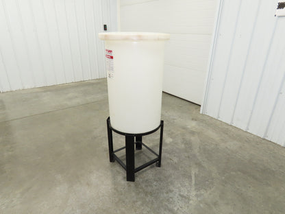 Chem Tainer TC1829CA-MCM Poly Plastic Chemical Tank 30 Gallon Lid Metal Stand