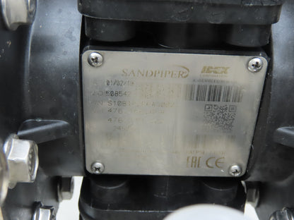 Sandpiper S10B1P2PPAS000 Pneumatic Diaphragm Air Pump 1" Non-Metallic Poly