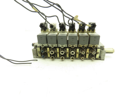 SMC VQ7-6-FG-D-3Z Double Solenoid Valve 6-Station Manifold Assembly 24VDC