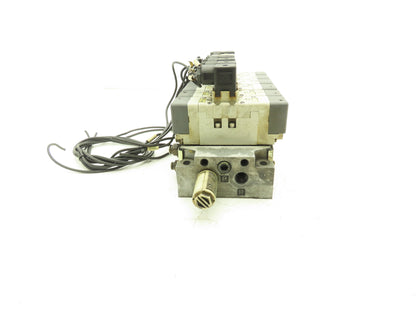 SMC VQ7-6-FG-D-3Z Double Solenoid Valve 6-Station Manifold Assembly 24VDC