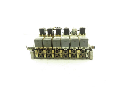 SMC VQ7-6-FG-D-3Z Double Solenoid Valve 6-Station Manifold Assembly 24VDC