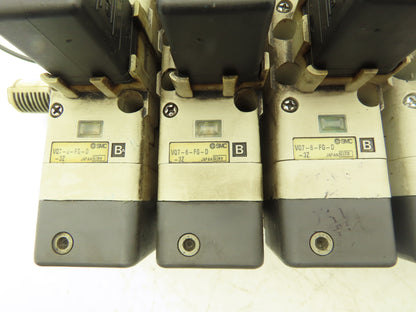 SMC VQ7-6-FG-D-3Z Double Solenoid Valve 6-Station Manifold Assembly 24VDC