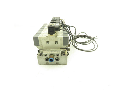 SMC VQ7-6-FG-D-3Z Double Solenoid Valve 6-Station Manifold Assembly 24VDC