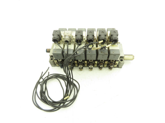 SMC VQ7-6-FG-D-3Z Double Solenoid Valve 6-Station Manifold Assembly 24VDC