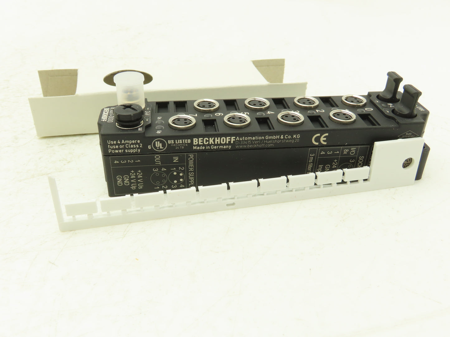 Beckhoff IE1001-0000 Extension Box 8-Channel Digital Input 24VDC M8