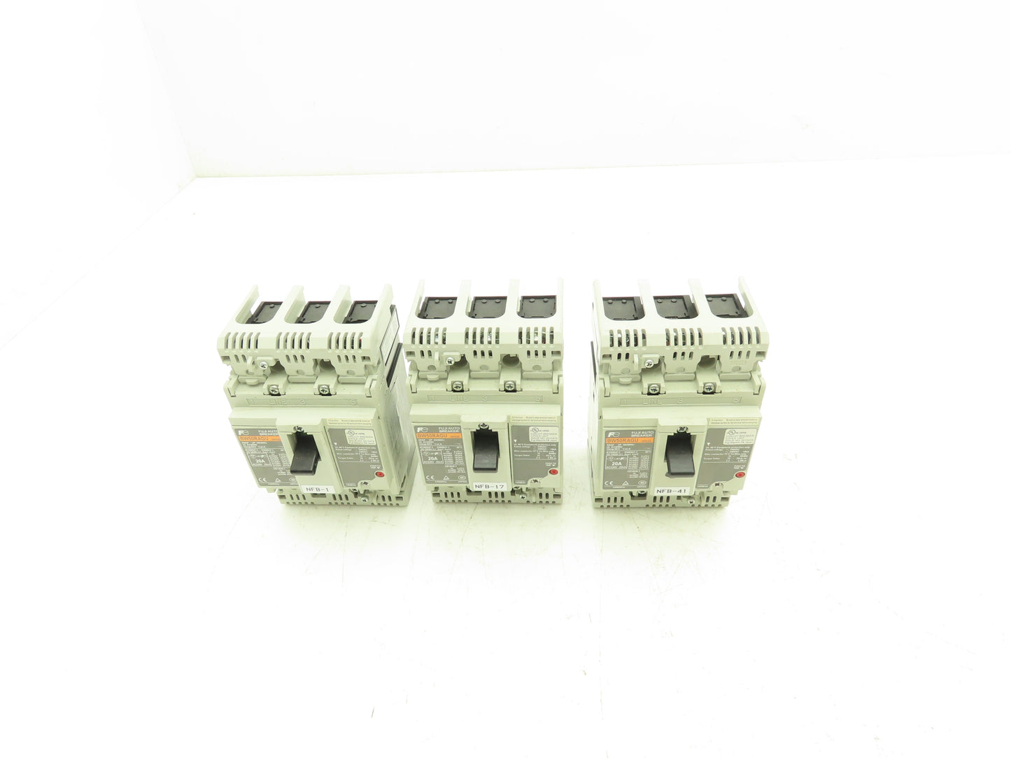 Fuji BW50RAGU-3P020 3-Pole Auto Circuit Breaker 20A 500V 3Ph Molded Case
