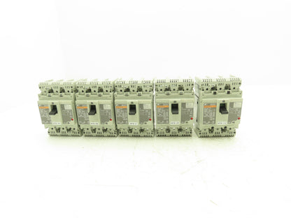 Fuji BW50RAGU3P015 3-Pole Auto Circuit Breaker 15A 500V 3Ph Molded Case Lot of 5