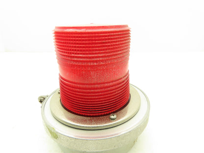 Edwards 50R-N5-40WH Adaptabeacon Red Signaling Warning Light Base 6" 120VAC