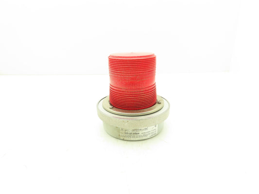 Edwards 50R-N5-40WH Adaptabeacon Red Signaling Warning Light Base 6" 120VAC