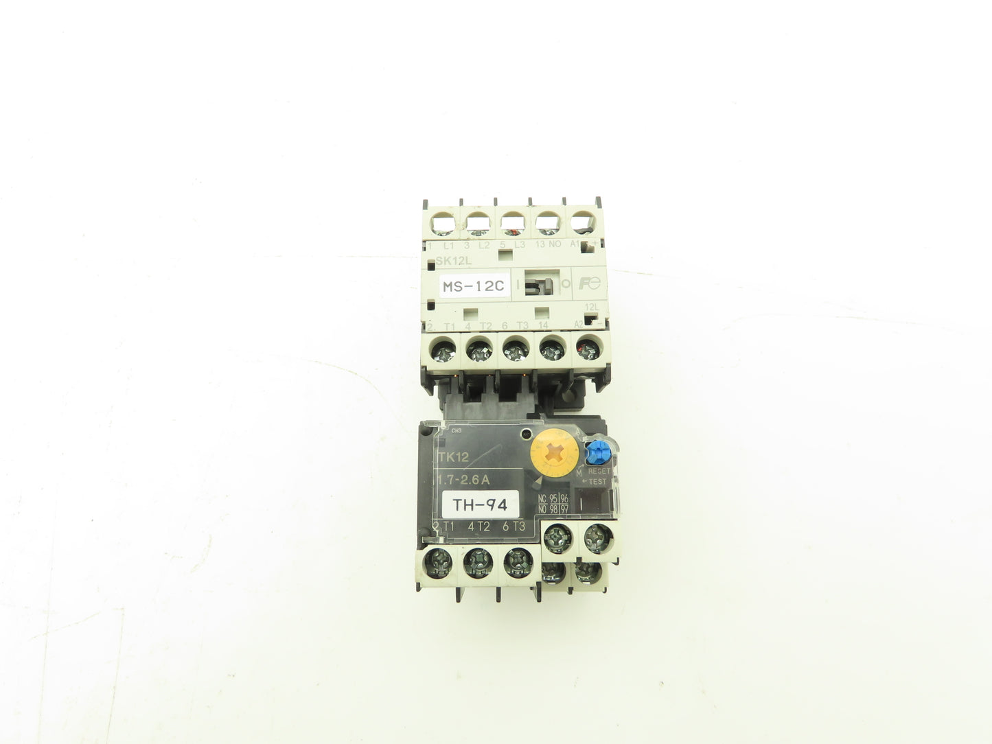 Fuji SK12L Motor Starter Contactor 5.5kW 600V TK12W & Thermal Overload 1.7-2.6A