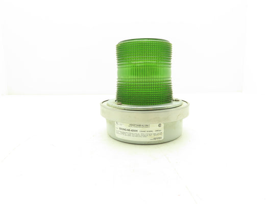 Edwards 50SING-N5-40WH Adaptabeacon Green Steady-On Light Base 6" 120VAC