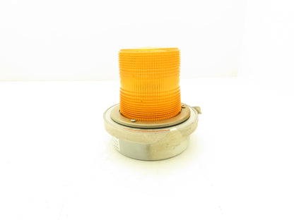Edwards 50A-N5-40WH Adaptabeacon Amber Signaling Warning Light Base 6" 120VAC