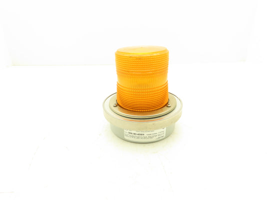 Edwards 50A-N5-40WH Adaptabeacon Amber Signaling Warning Light Base 6" 120VAC