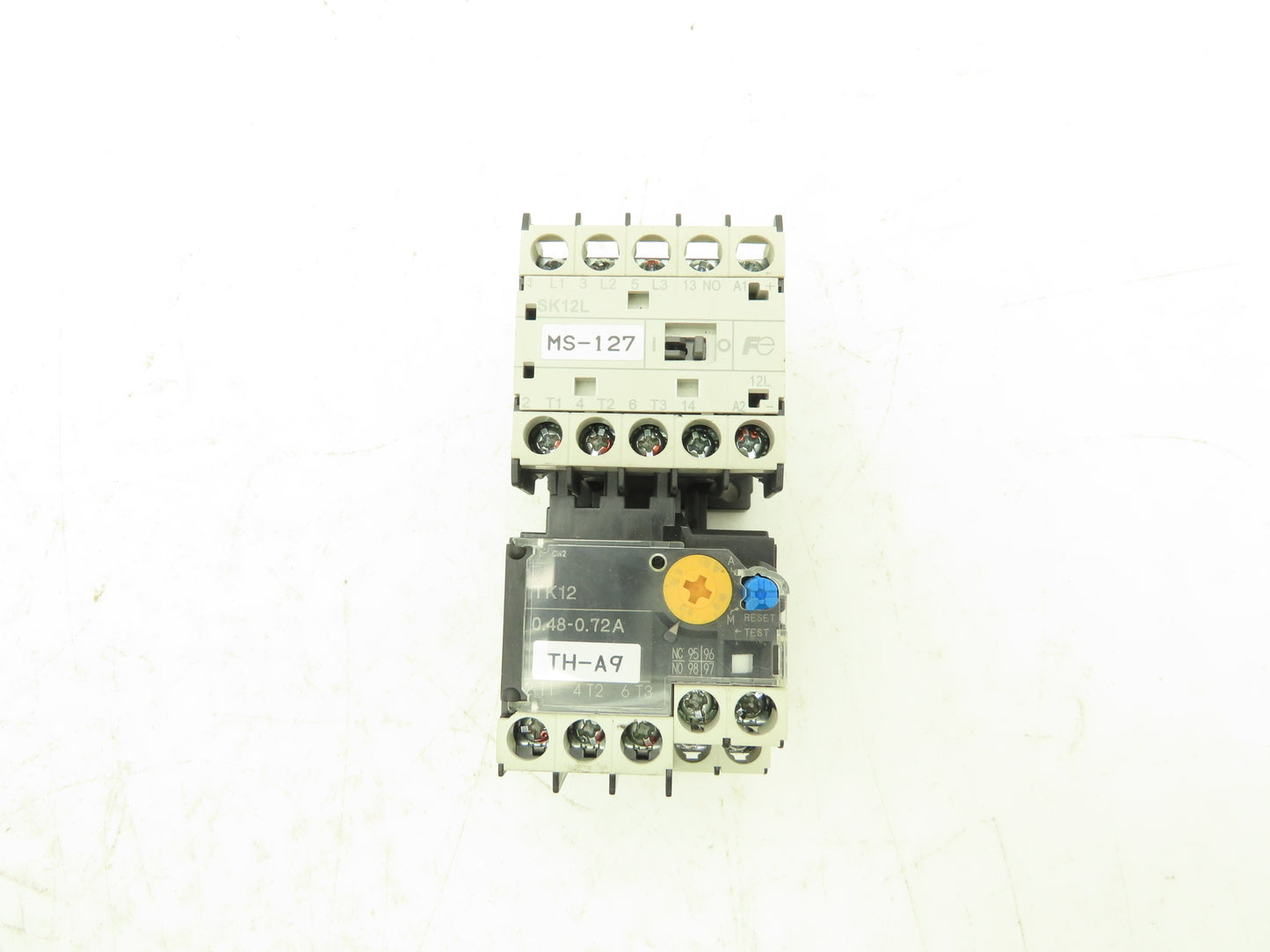 Fuji SK12L Motor Starter Contactor 5.5kW 600V TK12W & Thermal Overload .48-0.72A