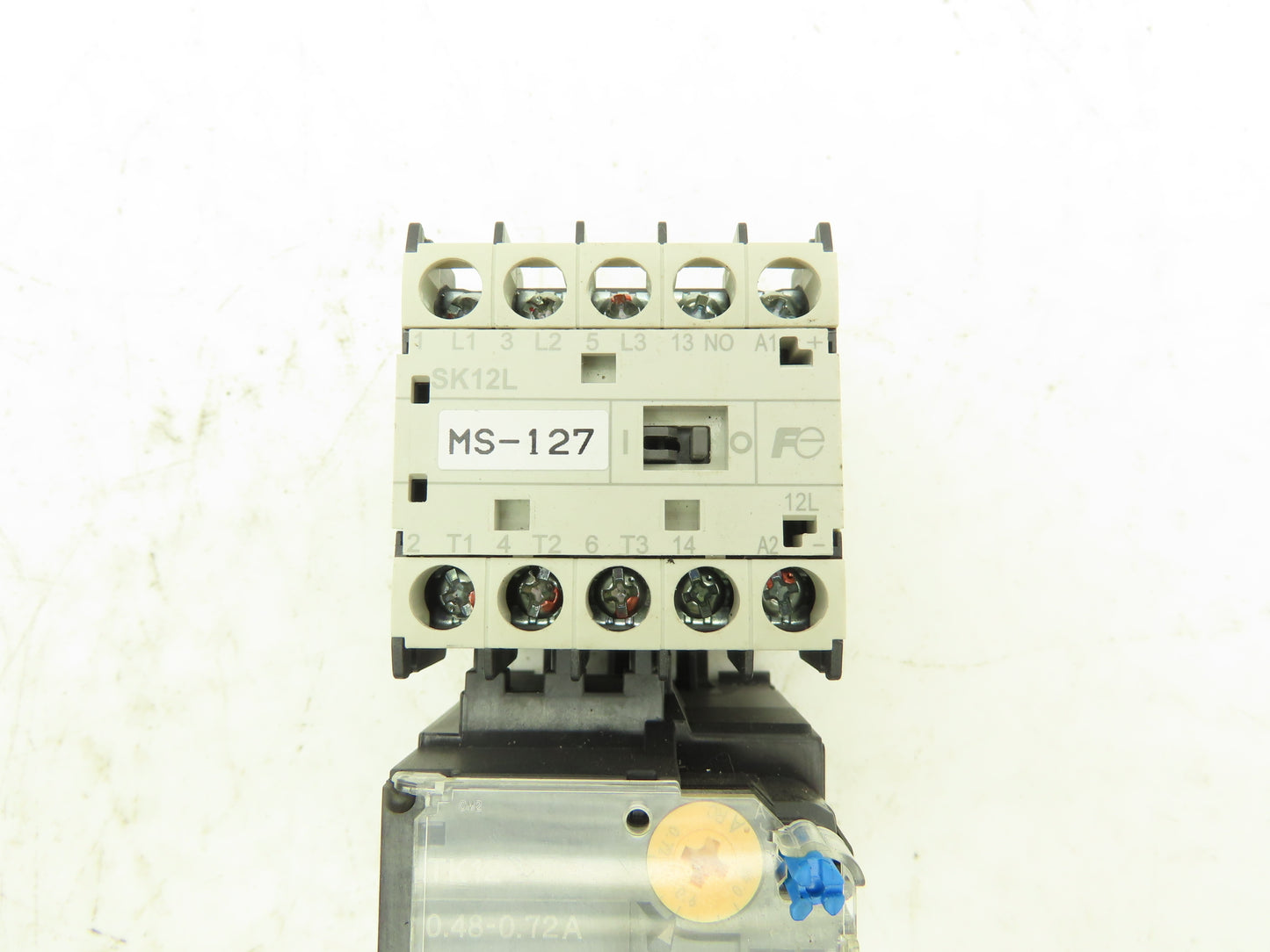 Fuji SK12L Motor Starter Contactor 5.5kW 600V TK12W & Thermal Overload .48-0.72A