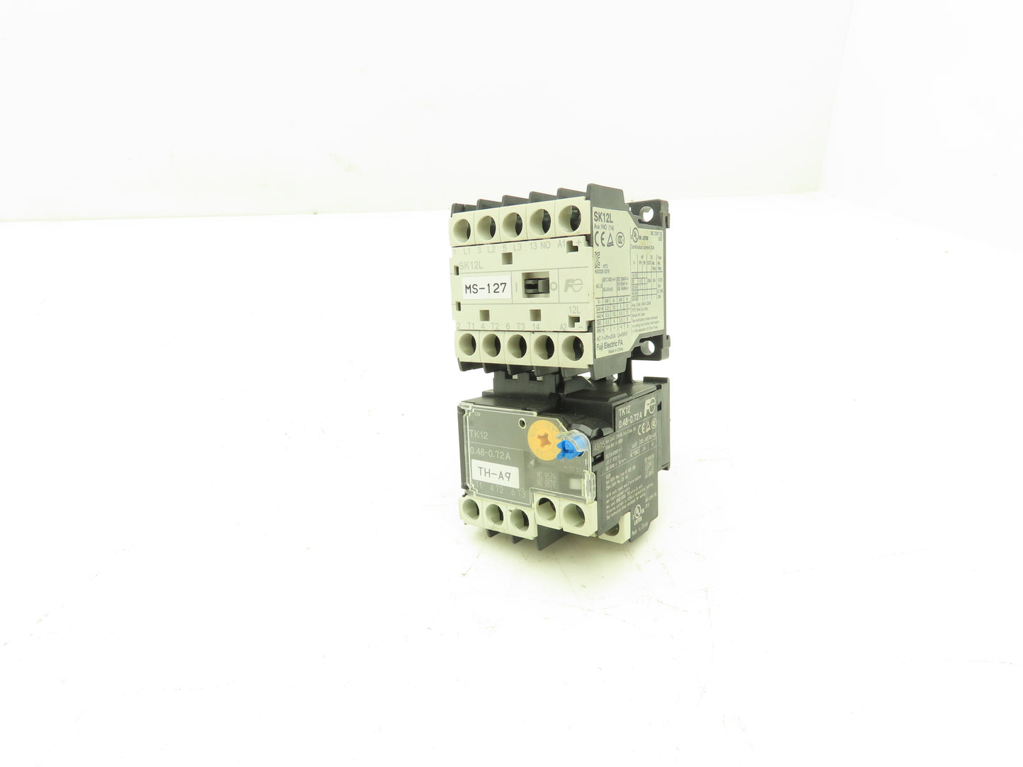 Fuji SK12L Motor Starter Contactor 5.5kW 600V TK12W & Thermal Overload .48-0.72A