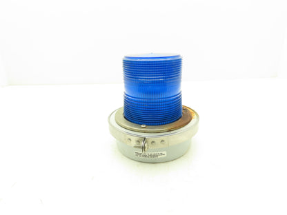 Edwards 50B-N5-40WH Adaptabeacon Blue Signaling Warning Light Base 6" 120VAC