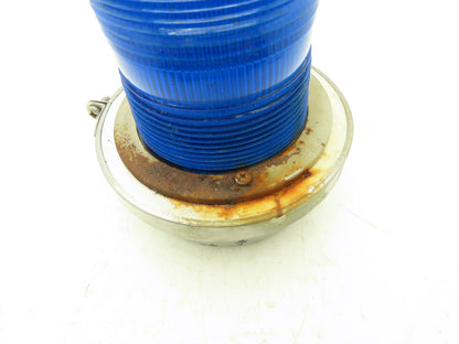 Edwards 50B-N5-40WH Adaptabeacon Blue Signaling Warning Light Base 6" 120VAC