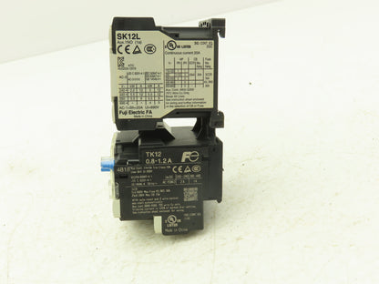 Fuji SK12L Motor Starter Contactor 5.5kW 600V TK12W & Thermal Overload 0.8-1.2A