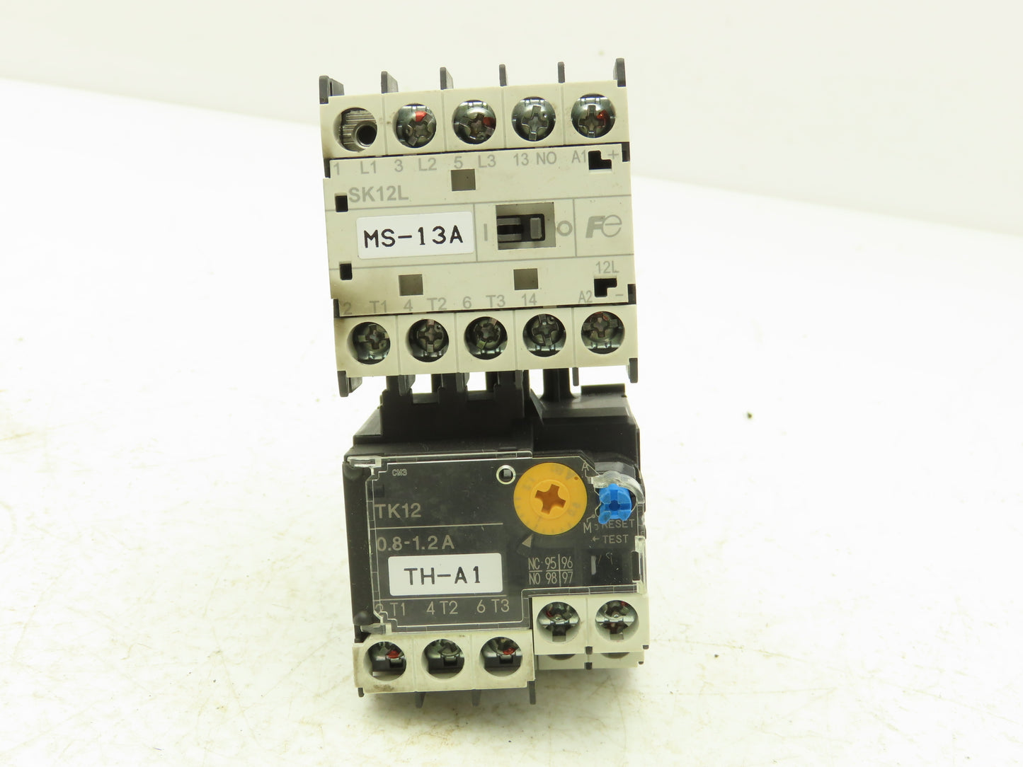 Fuji SK12L Motor Starter Contactor 5.5kW 600V TK12W & Thermal Overload 0.8-1.2A