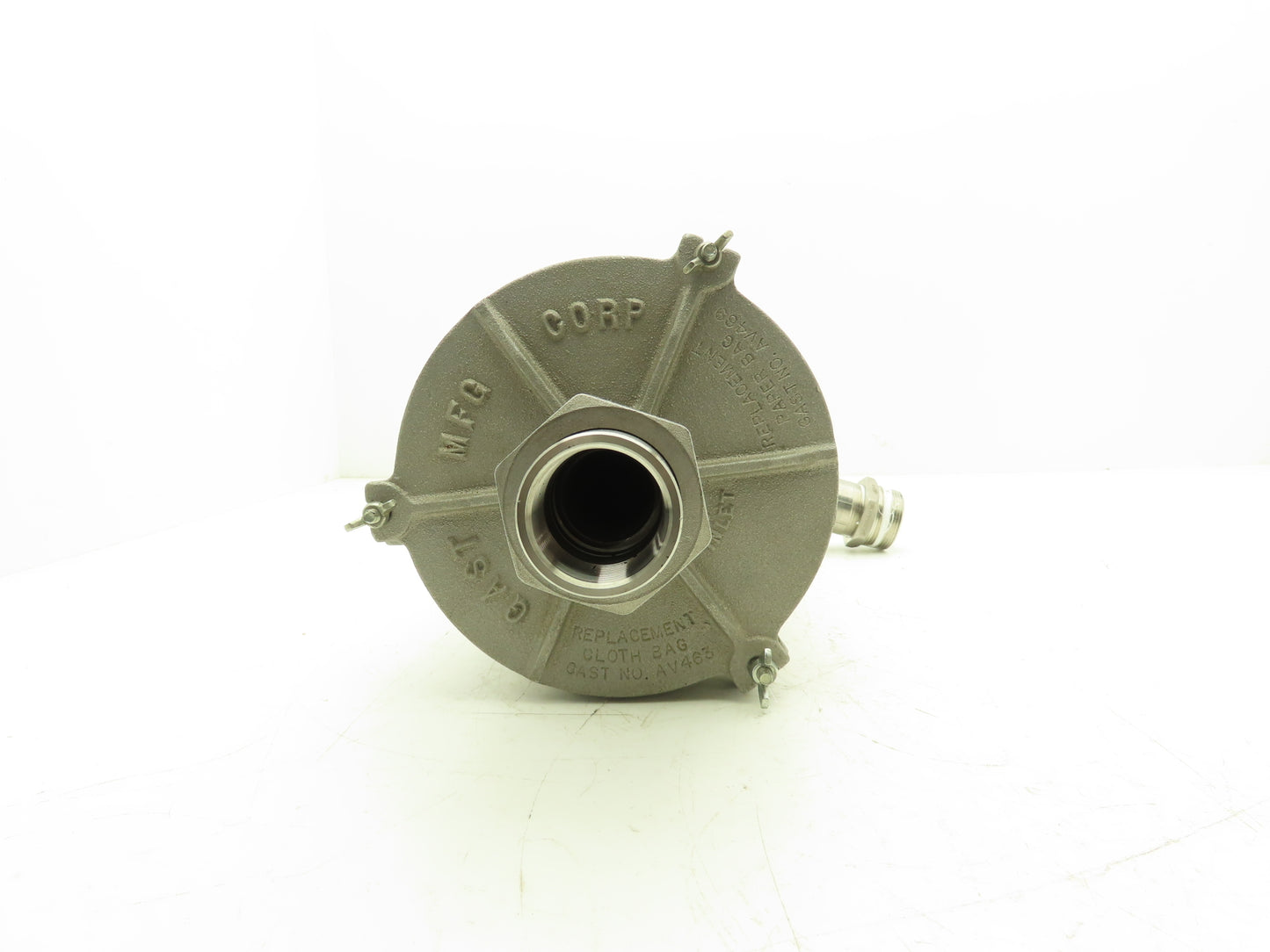 Gast AV461 Intake Vacuum Air Bag Filter Aluminum Housing Pot Style 1-1/4"NPT