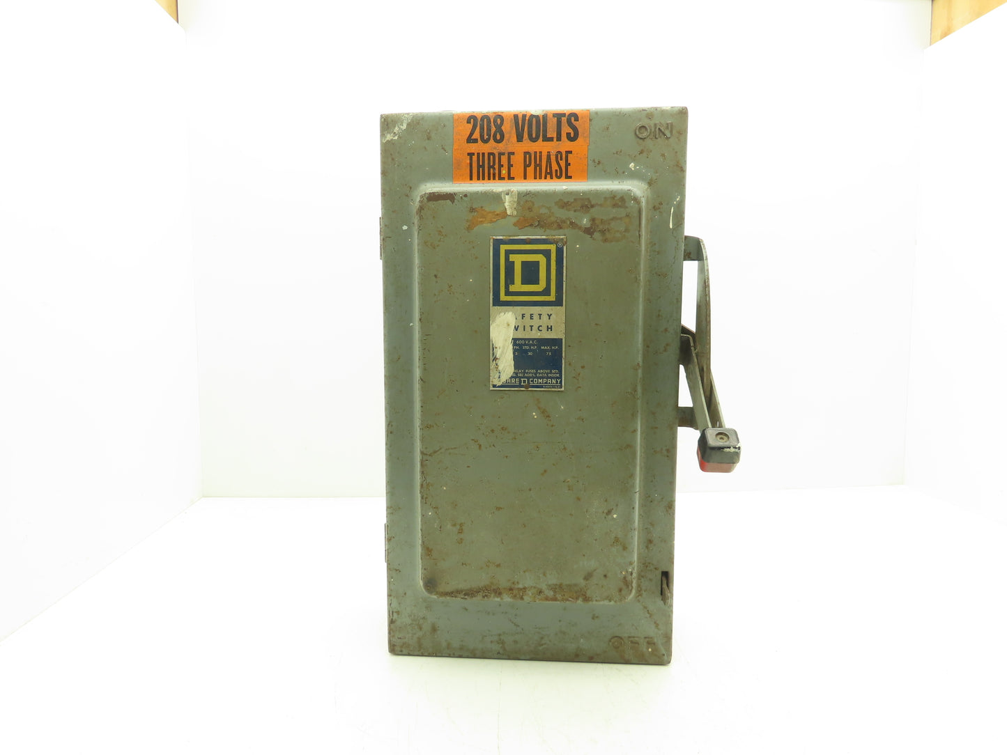 Square D H363 Fusible Safety Disconnect Switch 100A 480/600 VAC Ser D2