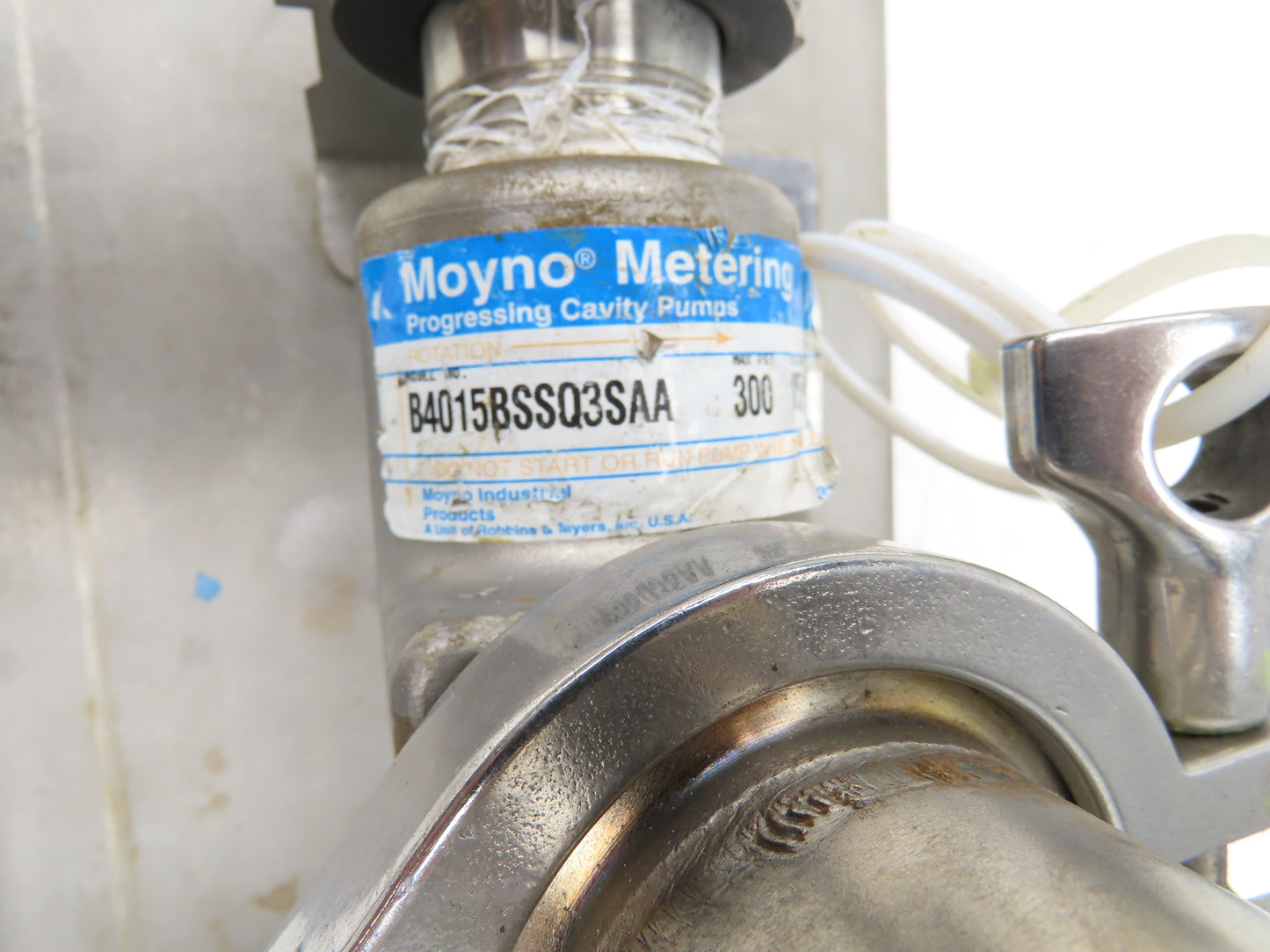 Moyno B4015BSSQ3SAA Sanitary Metering Pump Progressive Cavity .5Hp 3PH 300psi