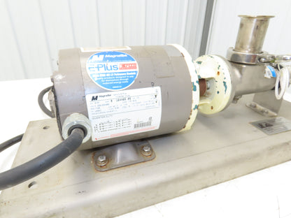 Moyno B4015BSSQ3SAA Sanitary Metering Pump Progressive Cavity .5Hp 3PH 300psi