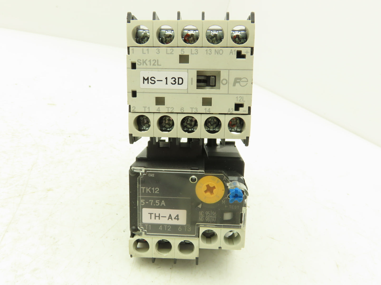 Fuji SK12L Motor Starter Contactor 5.5kW 600V TK12W & Thermal Overload 5-7.5A