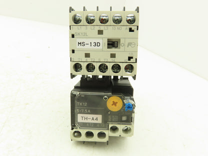 Fuji SK12L Motor Starter Contactor 5.5kW 600V TK12W & Thermal Overload 5-7.5A