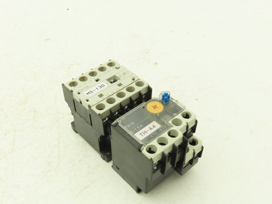 Fuji SK12L Motor Starter Contactor 5.5kW 600V TK12W & Thermal Overload 5-7.5A