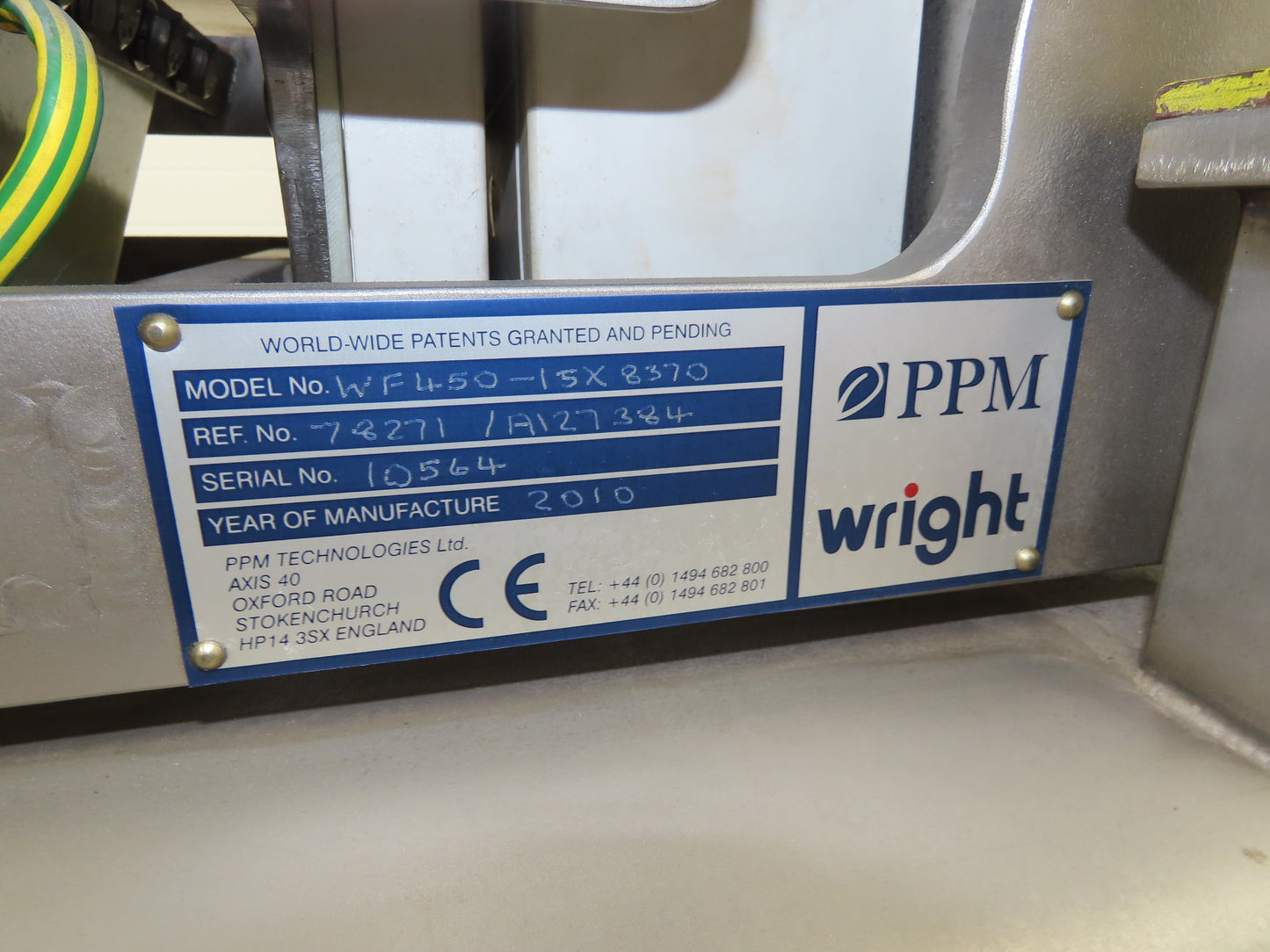 PPM WF450 Wright Linear Vibratory Conveyor Feeder 17.5" W 32.5" Long Stainless