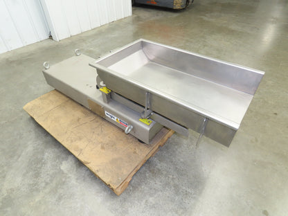 PPM WF450 Wright Linear Vibratory Conveyor Feeder 17.5" W 32.5" Long Stainless