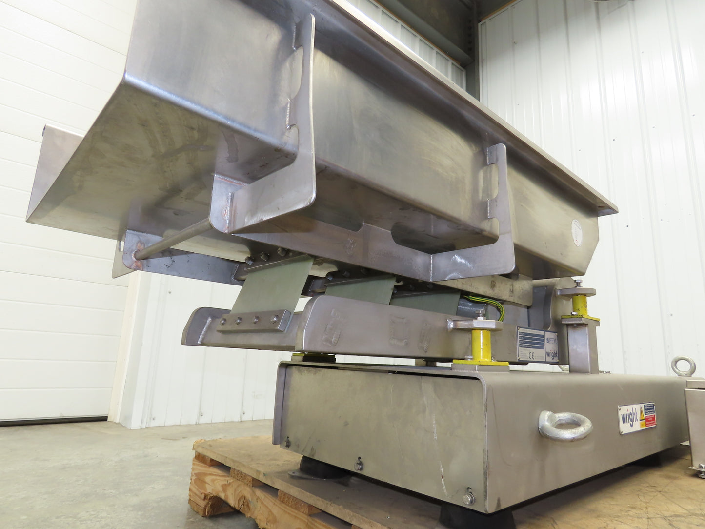 PPM WF450 Wright Linear Vibratory Conveyor Feeder 17.5" W 32.5" Long Stainless