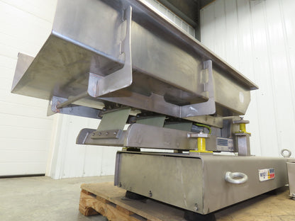 PPM WF450 Wright Linear Vibratory Conveyor Feeder 17.5" W 32.5" Long Stainless