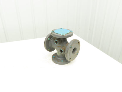 NA 2" 2" Flanged 4-Way Cross Ductile Iron 7-1/2" Flange 6" Bolt Center 3/4" Hole