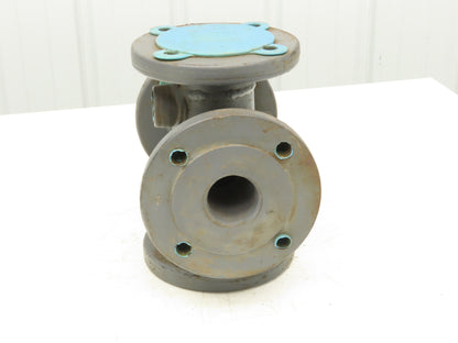 NA 2" 2" Flanged 4-Way Cross Ductile Iron 7-1/2" Flange 6" Bolt Center 3/4" Hole