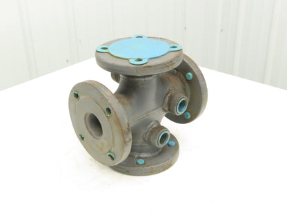 NA 2" 2" Flanged 4-Way Cross Ductile Iron 7-1/2" Flange 6" Bolt Center 3/4" Hole