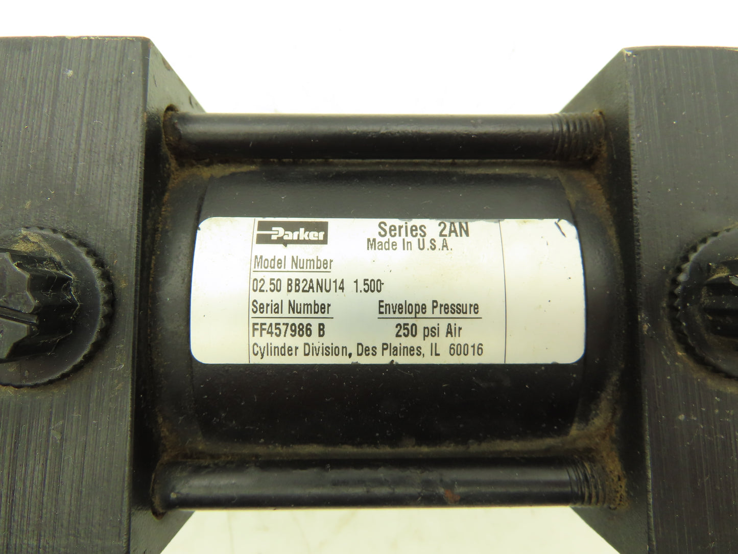 Parker BB2ANU14 Pneumatic Air Cylinder 2.5" Bore 1.5" Stroke Rear Clevis