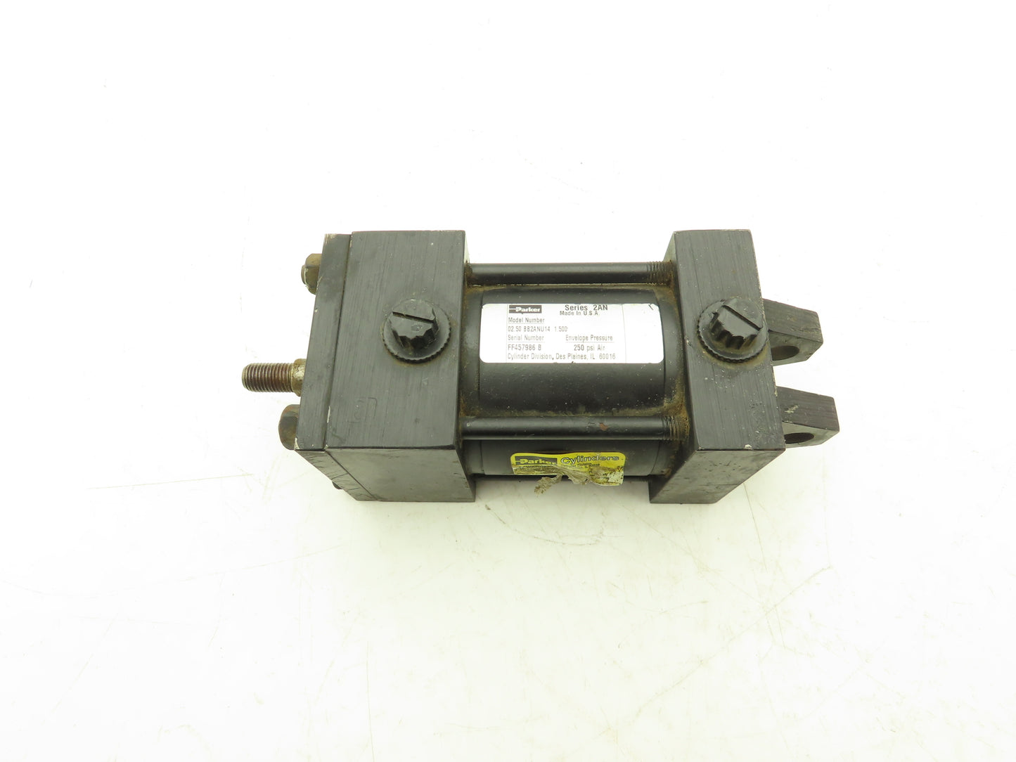 Parker BB2ANU14 Pneumatic Air Cylinder 2.5" Bore 1.5" Stroke Rear Clevis