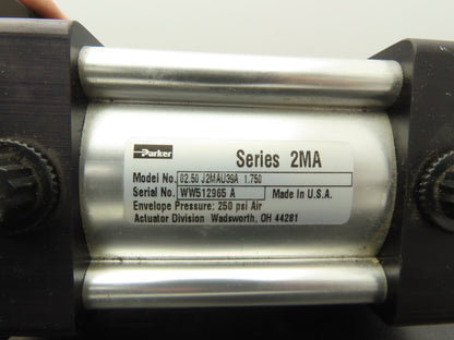 Parker J2MAU39A Pneumatic Air Cylinder 2.5" Bore 1.75" Stroke 250PSI Series 2MA