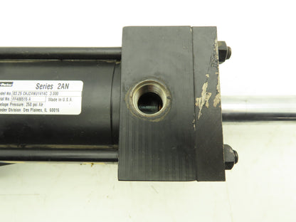 Parker Double Rod Pneumatic Air Cylinder 3.25" Bore 3" Stroke 16" Rod 250psi
