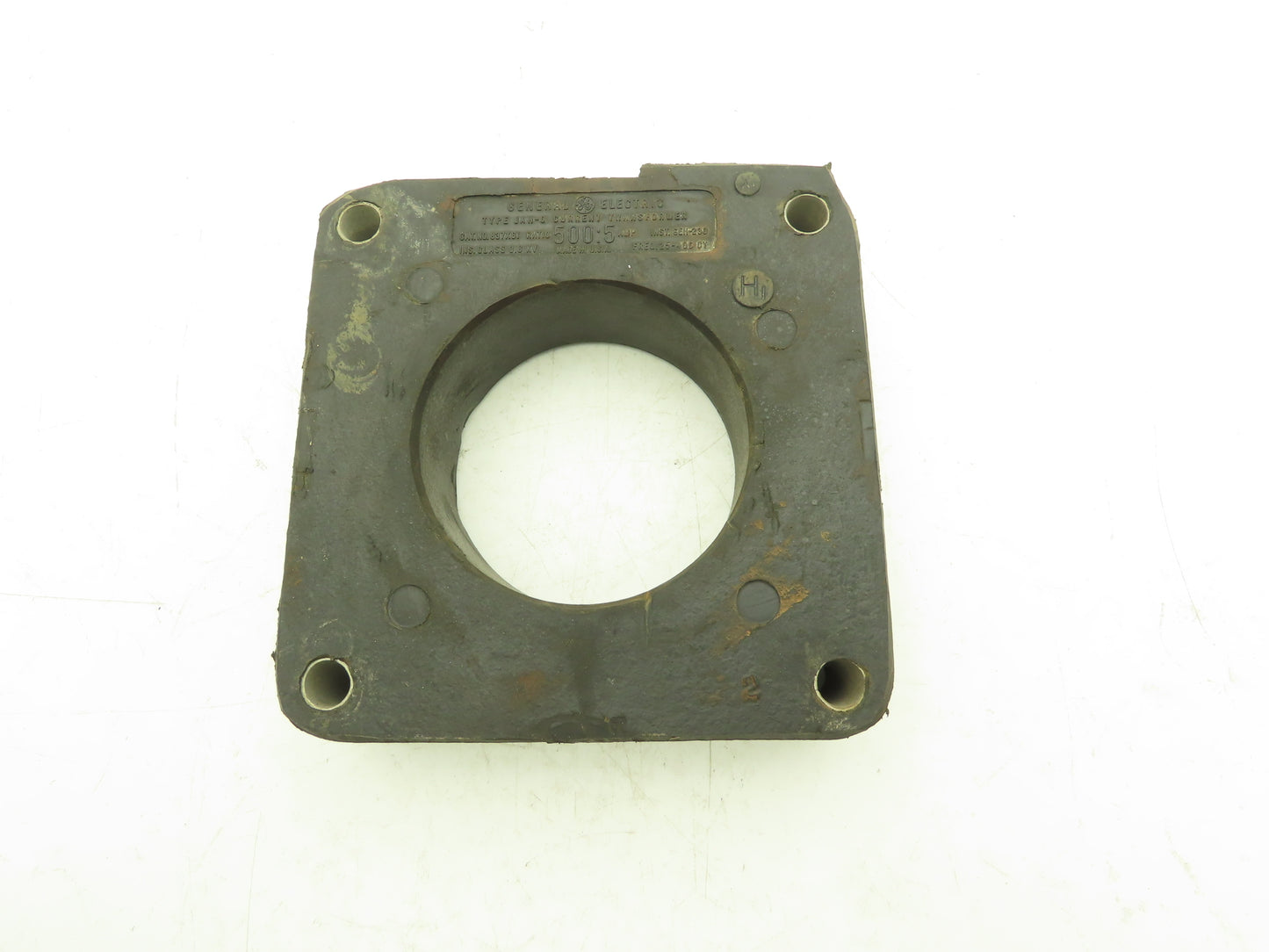 General Electric 857X61 JAH-0 Current Transformer Ratio 500:5 Amp 25-400Hz .6KV