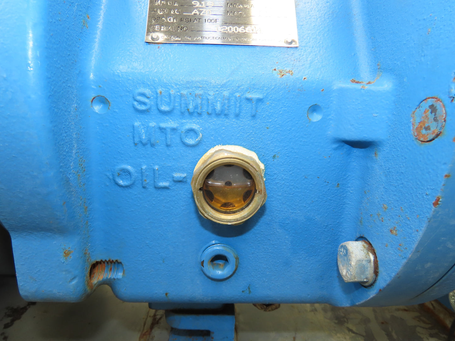 Summit 2196 MTO Centrifugal Pump 3x4x10" SS Impeller 600GPM 380'H 15Hp 3PH Motor