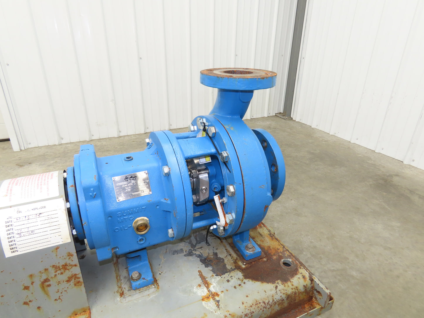 Summit 2196 MTO Centrifugal Pump 3x4x10" SS Impeller 600GPM 380'H 15Hp 3PH Motor
